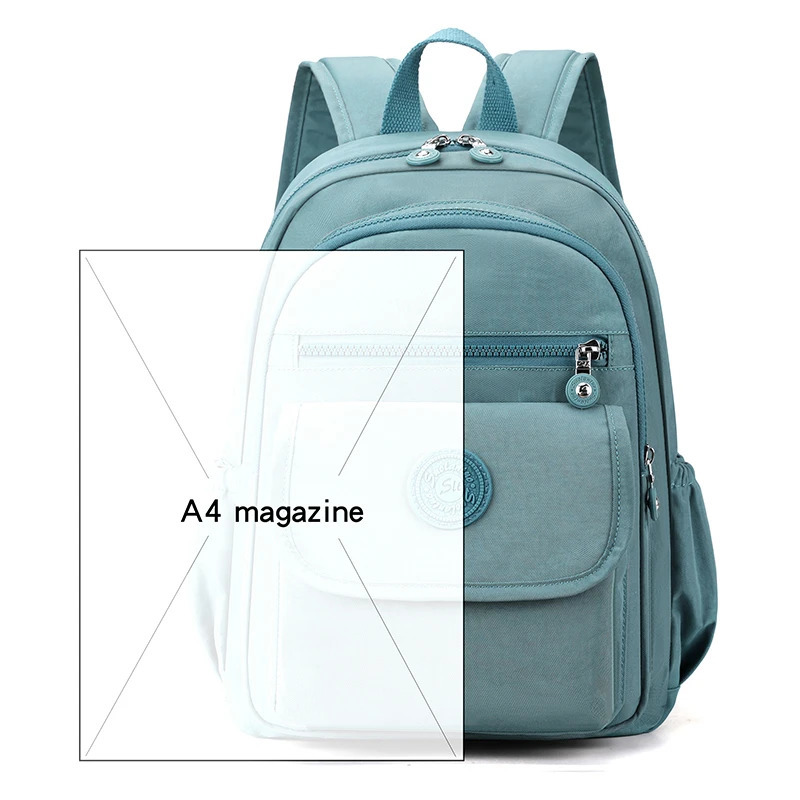Ladies lightweight large capacity stylish black travel backpack with adjustable shoulder straps school and leisure b y260615 - view 6