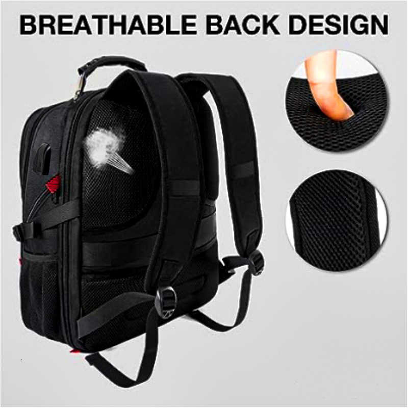 Computer backpack with large capacity and multiple functions - USB dual-shoulder bag - Multi-functional travel bag R260612