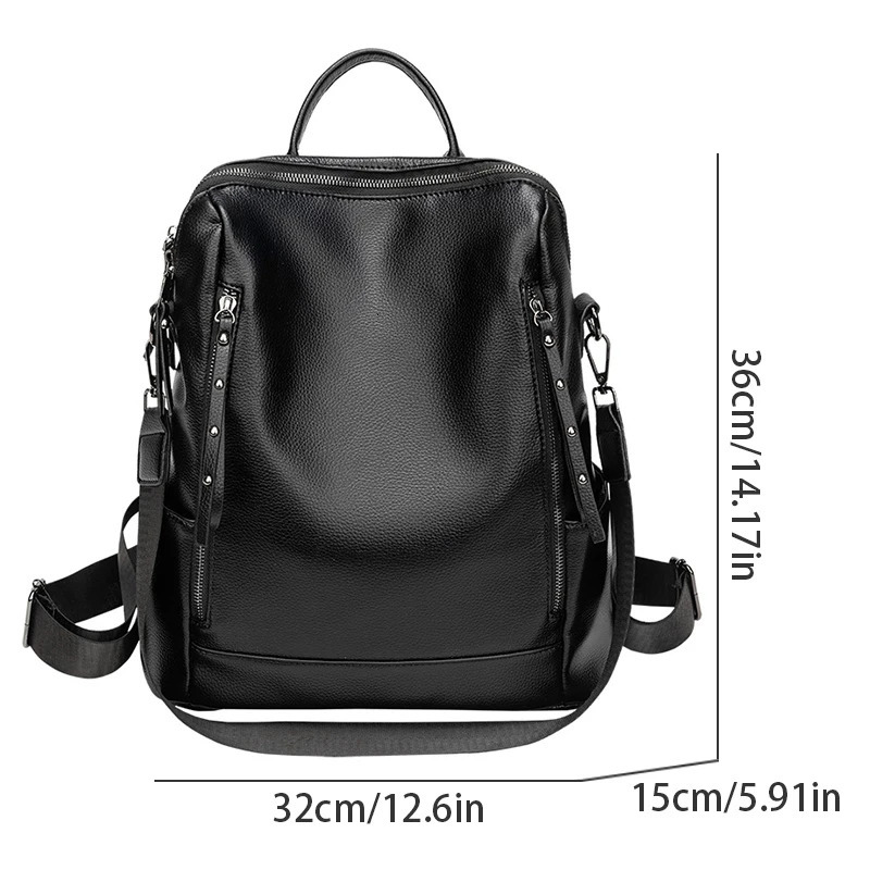 Large capacity retro style soft womens backpack convertible shoulder bag perfect for commuting and travel y260615 - view 7