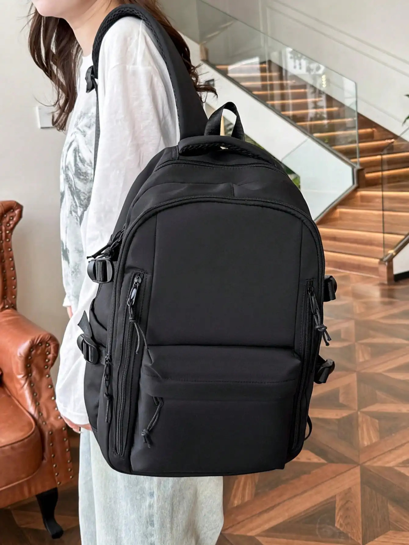 Fashionable and Casual Lightweight Nylon Backpack Large Capacity Multi Compartment Student Bag Travel Suitable for Daily Use y260615 - view 6