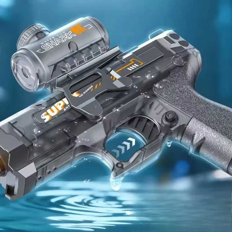 LED Ice Mouse Simulation Fire Fighting Childrens Electric Water Gun Large Capacity Automatic Continuous Water Gun Childrens L260612OTJB