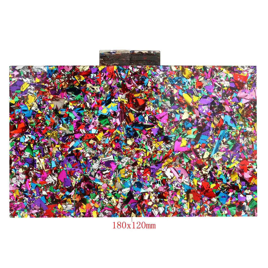 2026 Acrylic Purses and Handbags for Women Multicolor Perspex Geometric Patterns Box Clutch Banquet Evening Crossbody Handbag 260625 - view 4