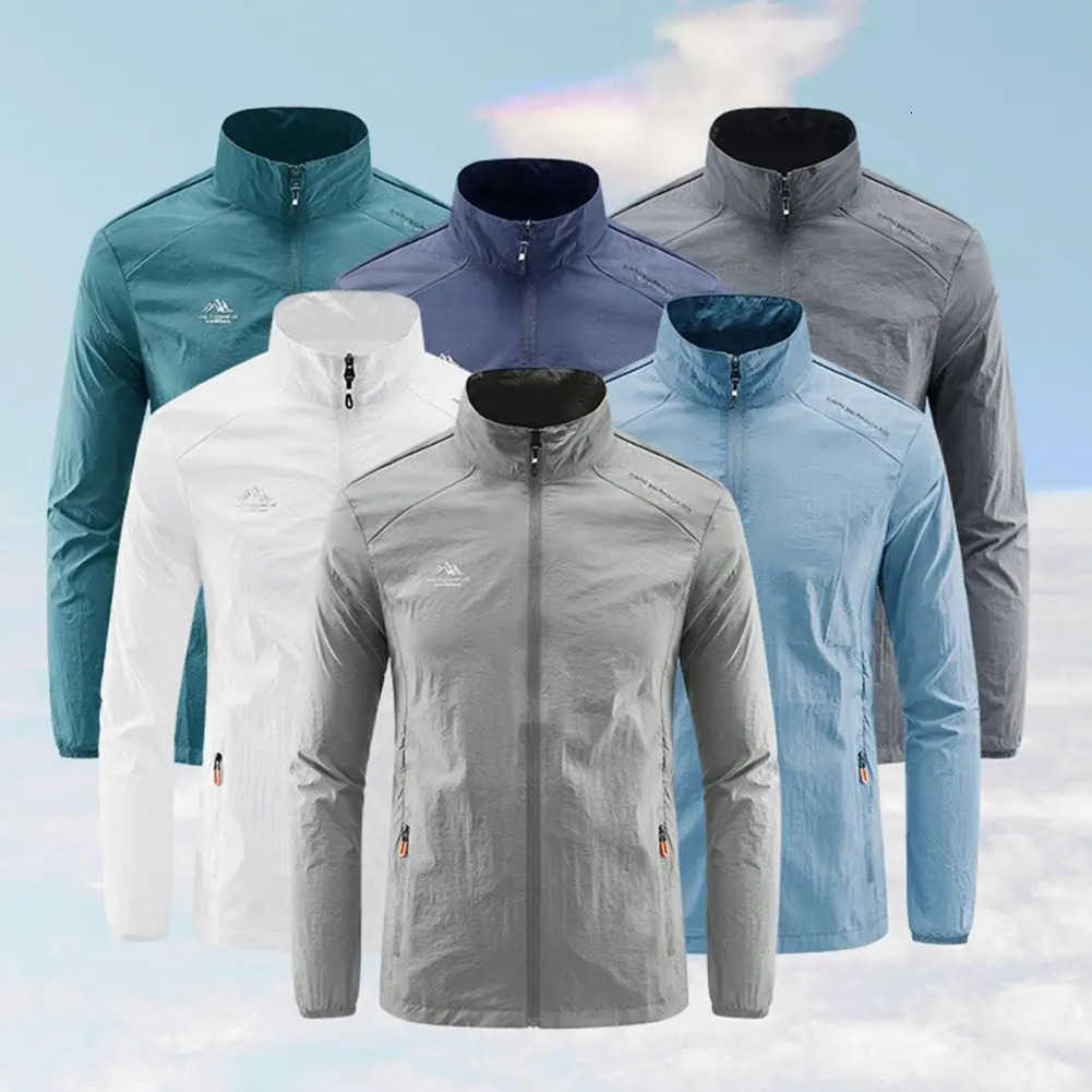 Jackets Men Male Windbreaker Summer Fishing Coats Father Ultrathin Sunscreen Youth Outerwearing Clohting Traveling Korean M260612