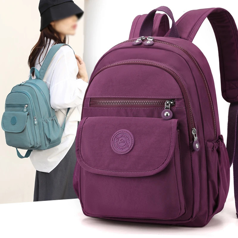 Ladies lightweight large capacity stylish black travel backpack with adjustable shoulder straps school and leisure b y260615 - view 5