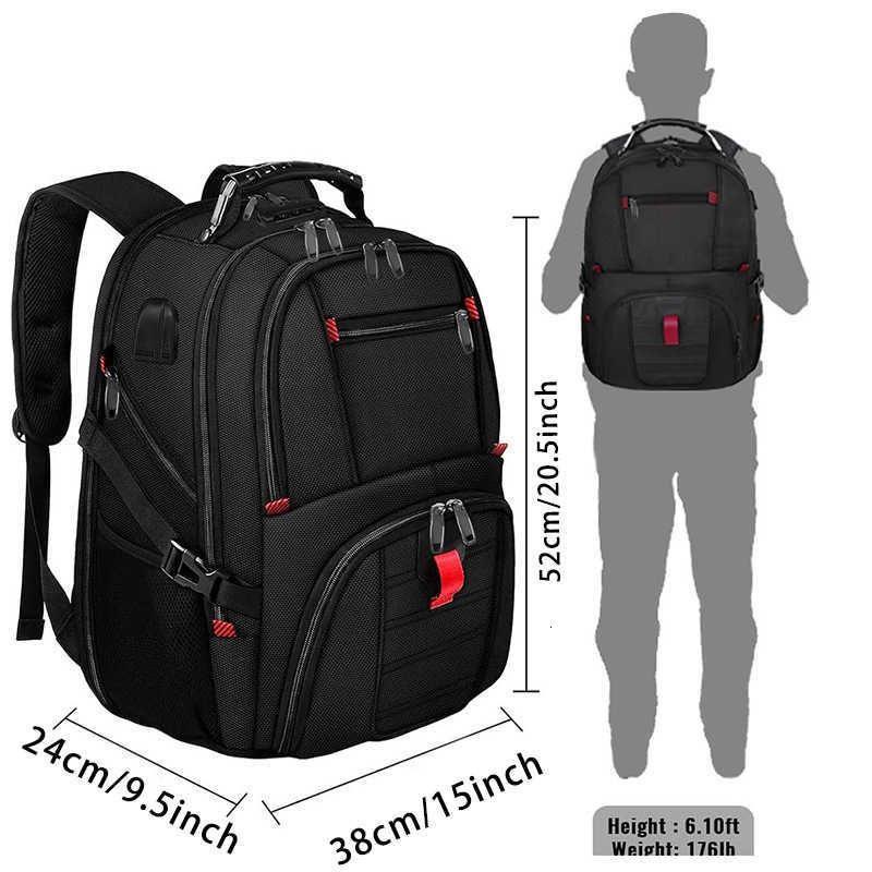 Computer backpack with large capacity and multiple functions - USB dual-shoulder bag - Multi-functional travel bag R260612