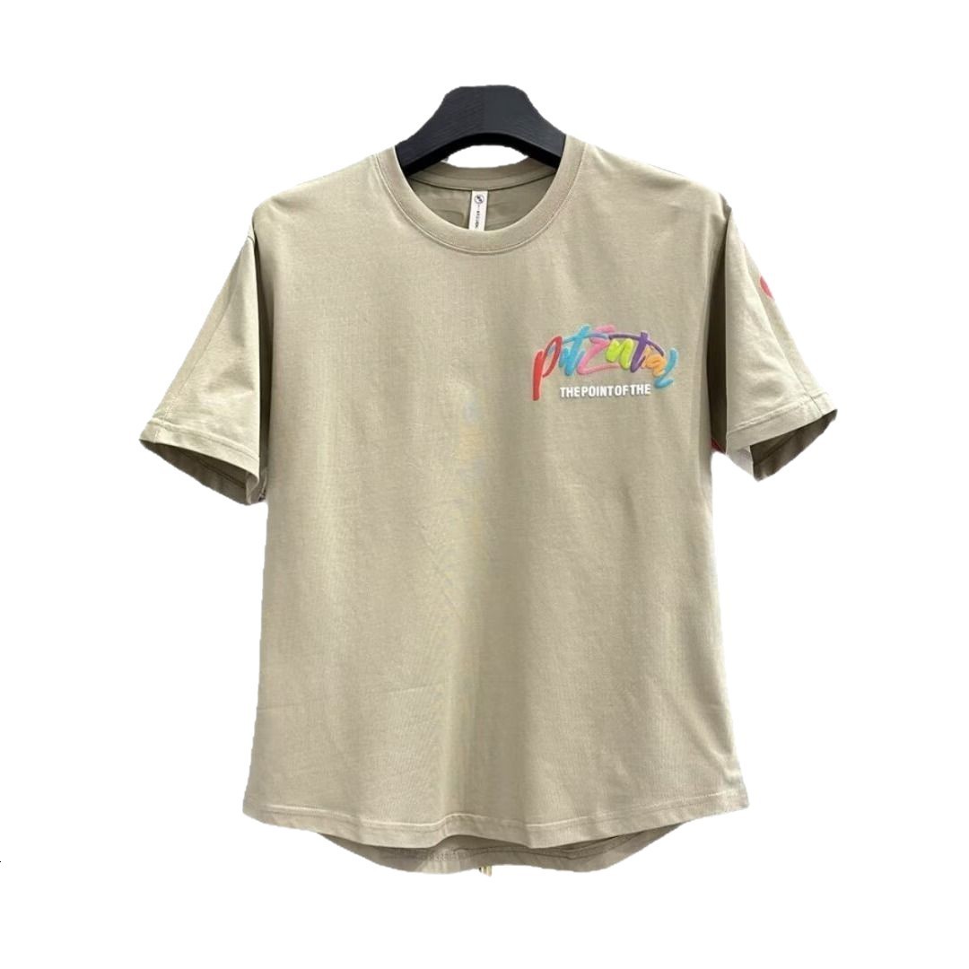 Spring Summer Puff Green T-shirt Men Women Short Sleeve Tops 240425