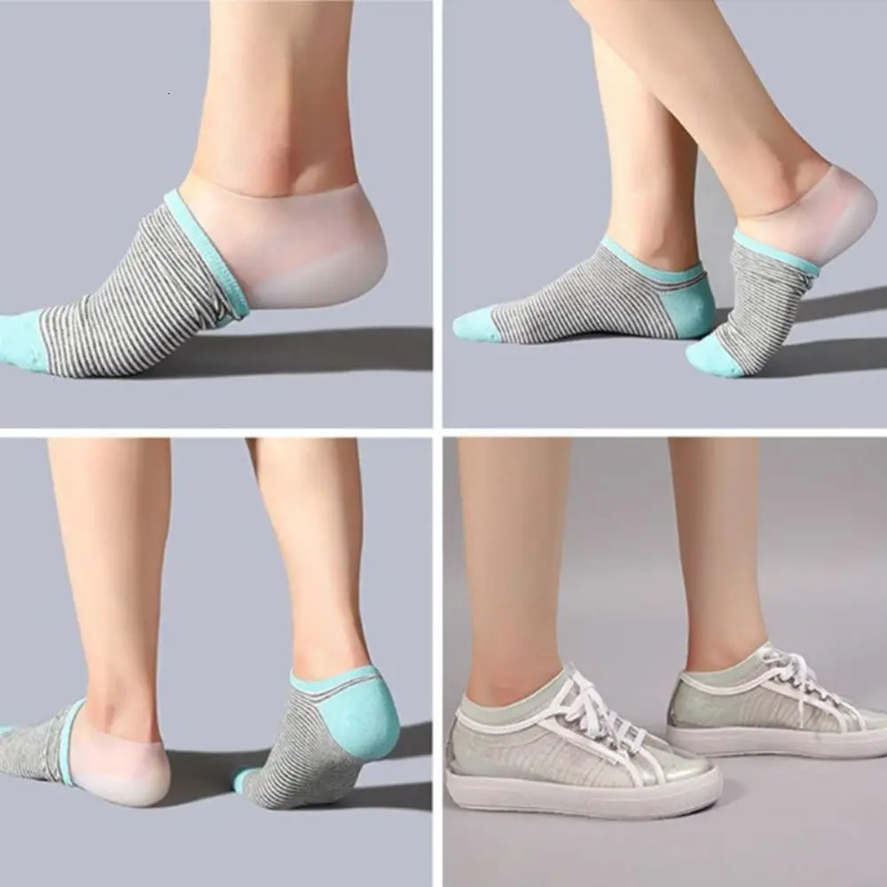 1Pair Invisible Height Increased Insole Silicone Heel Socks for Women Men insoles 2-6cm insoles for plantar fasciitis shoe sole 260625 - view 3