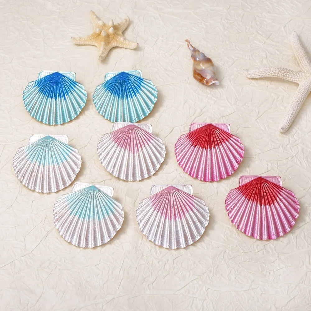Bohemian Gradient Blue Seashell Drop Earrings for Women Summer Beach Vacation Jewelry 260612 - view 3