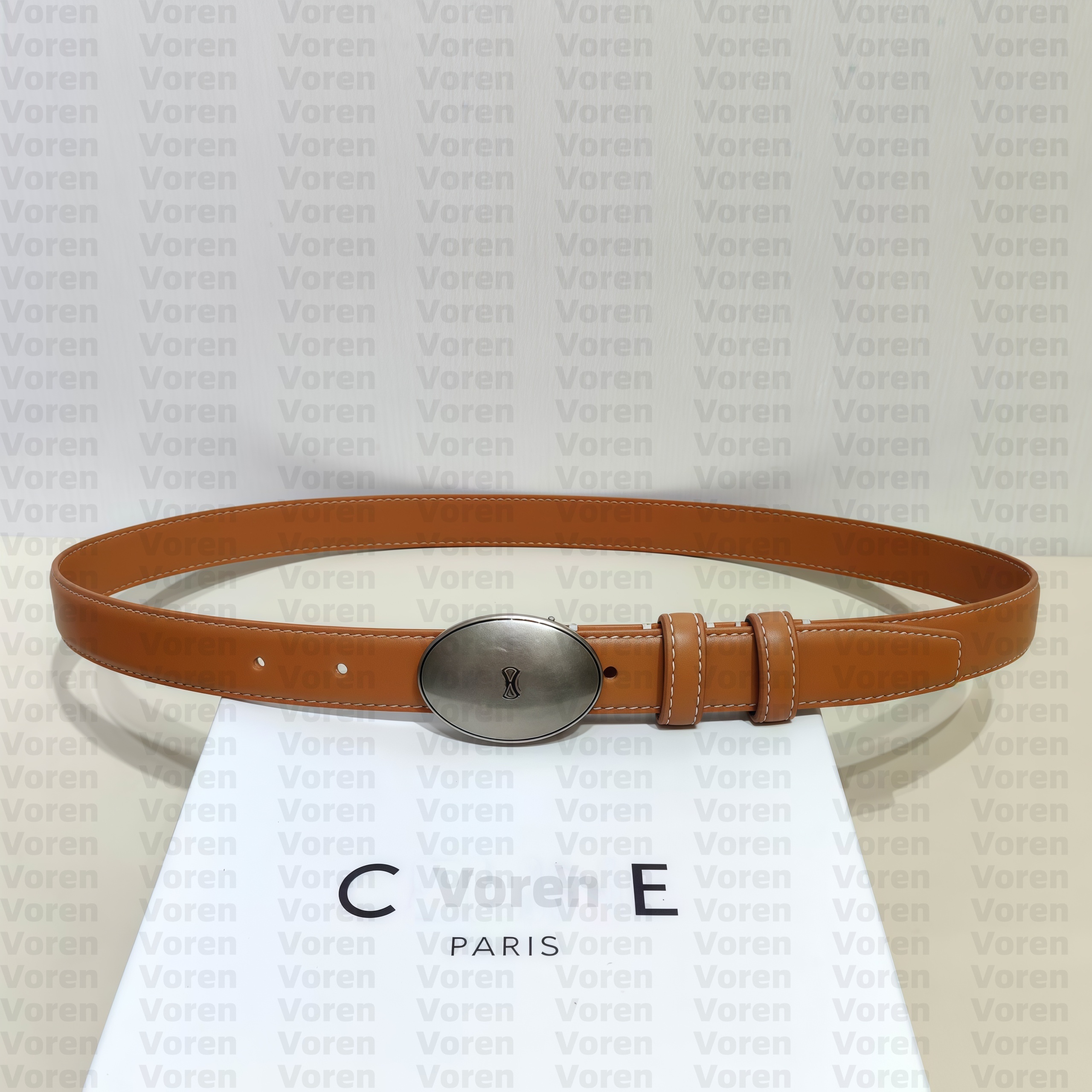 Fashion Designer Belt For Womens Belt Genuine Leather Cowhide Women Designers Belts Big Smooth Golden Oval Buckle Mens Belts THIN PLATE 25MM Belts