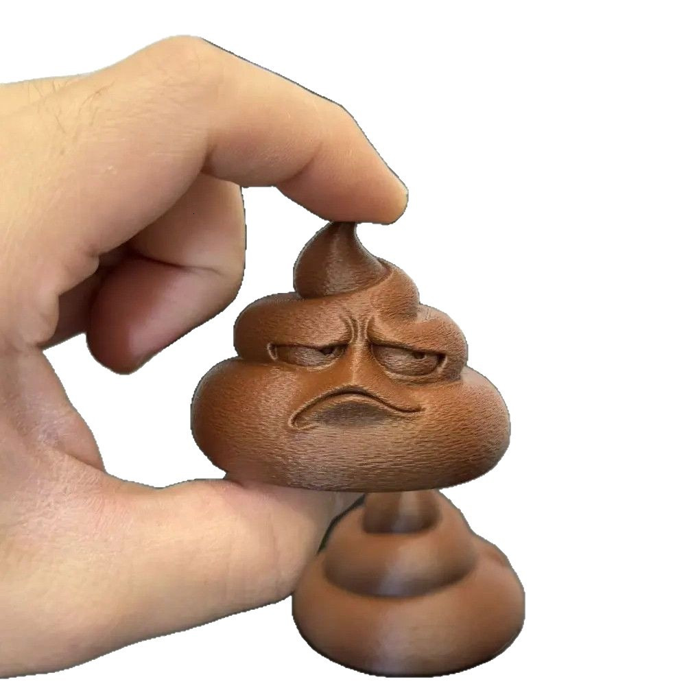 3D printing funny and interesting ornaments, giving gifts to classmates, trendy and playful ornaments, funny expressions, poop ornaments