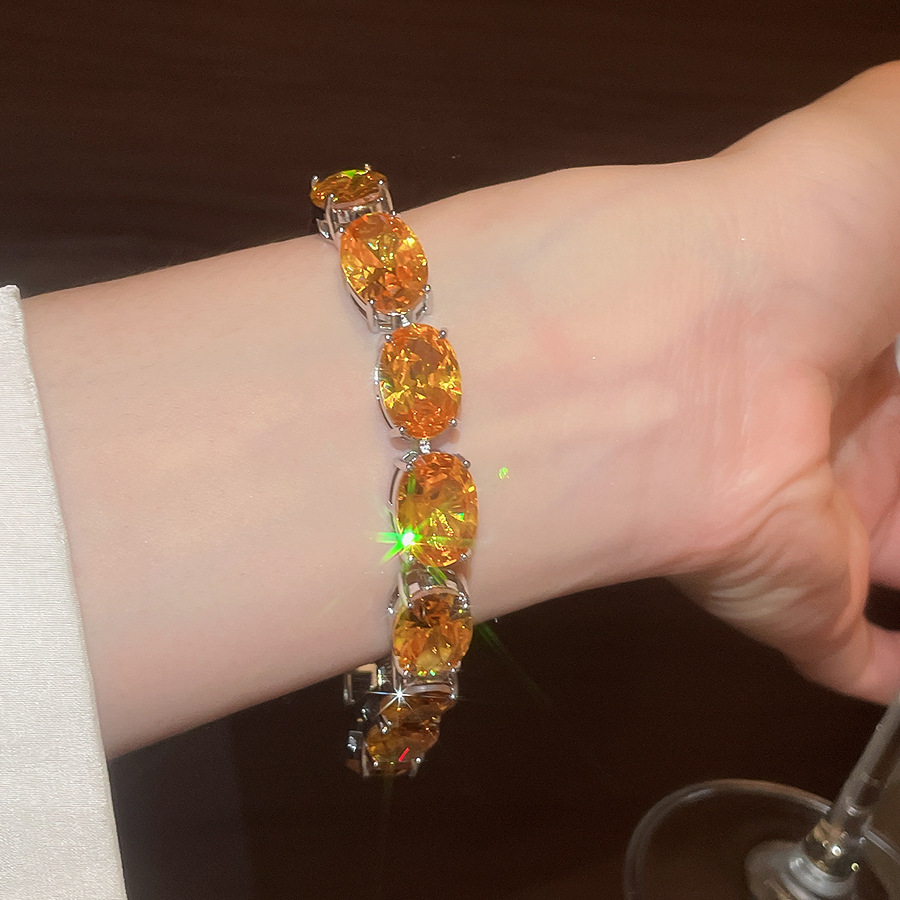 18k real gold plated zircon bracelet, light luxury, high-end exquisite wristband, fashionable niche luxury jewelry for women - view 6