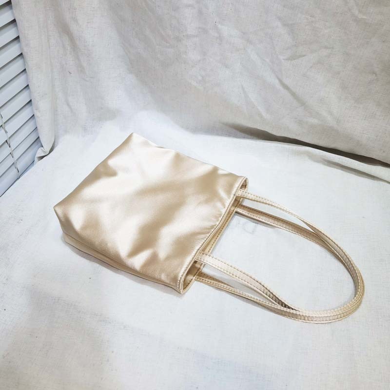 Vintage Women Bag Satin Tote Shopping Bag Crossbody Female Handbag Girl Bolsas Lady 250411