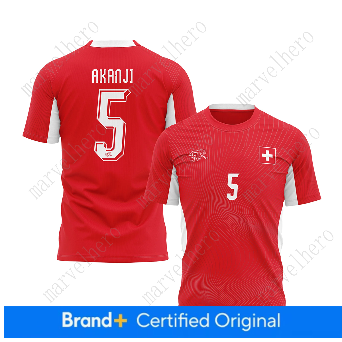 Switzerland Jersey World Cup 2026 Manuel Akanji NO. 5 T Shirt Swiss National TeamSports T-shirt Jerseys Football Stars Men Women Short Sleeves Tshirt 