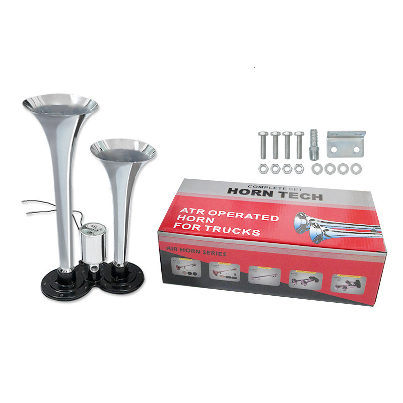 Double tube zinc alloy air horn, air pump motor, car horn compressor, air horn 150DB truck ho
