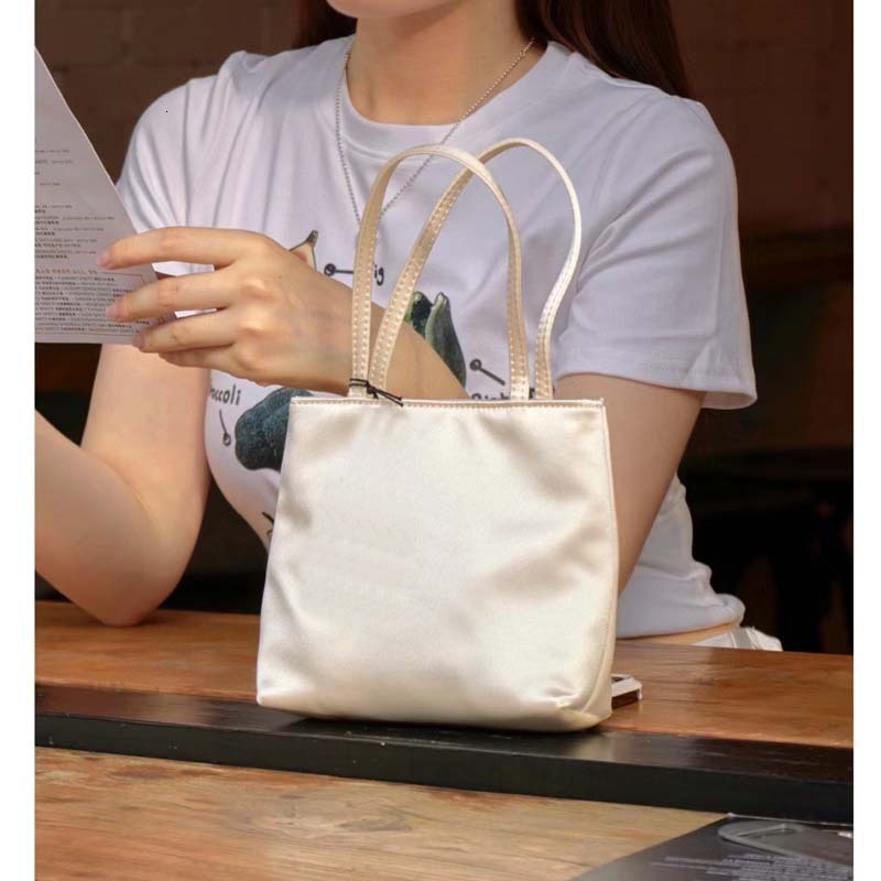 Vintage Women Bag Satin Tote Shopping Bag Crossbody Female Handbag Girl Bolsas Lady 250411