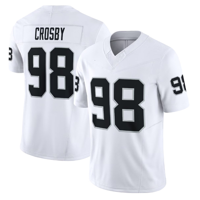 LasVegas Raider jersey 2 Jeanty 4 Carr 15 Fernando Mendoza 7 Smith 34 Jackson 75 Long 39 Hobbs Jerseys 98 Crosby 89 Bowers 94 Wilkins 24 Woodson 81 Br