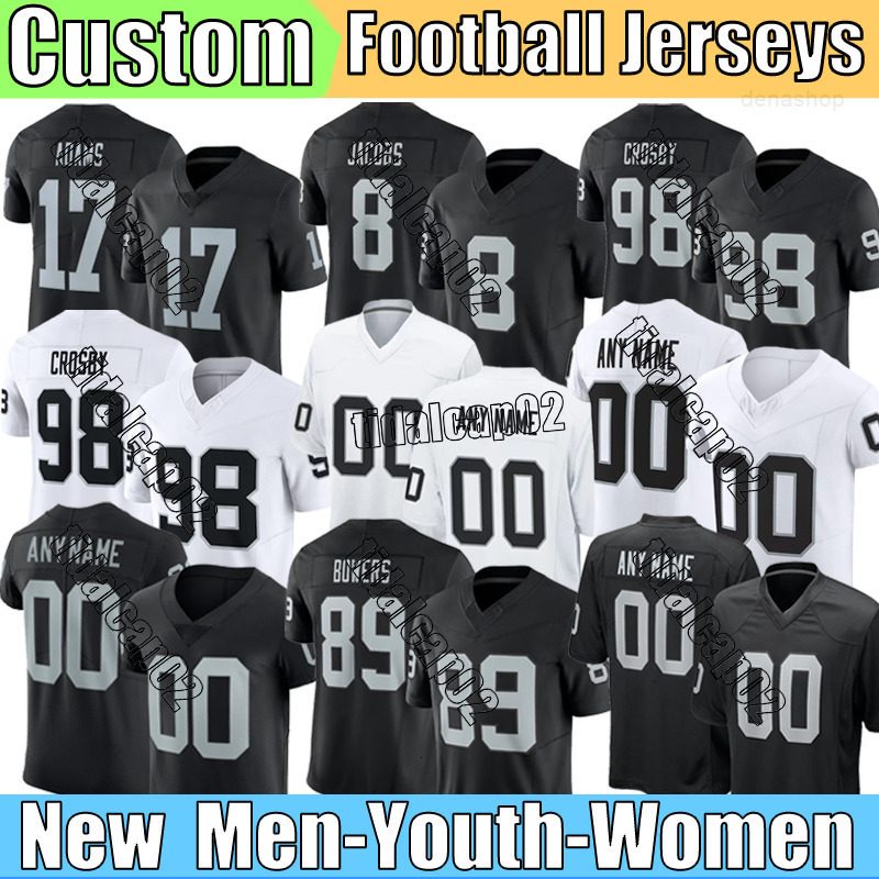 LasVegas Raider jersey 2 Jeanty 4 Carr 15 Fernando Mendoza 7 Smith 34 Jackson 75 Long 39 Hobbs Jerseys 98 Crosby 89 Bowers 94 Wilkins 24 Woodson 81 Br