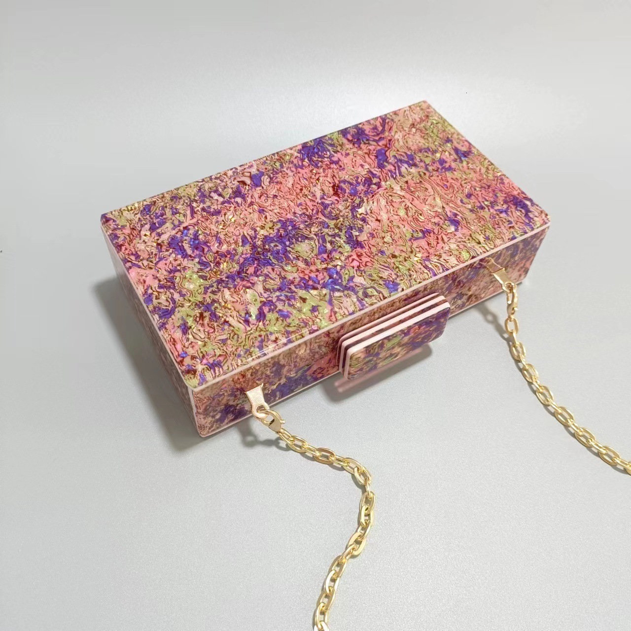 Colorful Acrylic Woman Toted Fashion HandbagCocktail Dinner Birthday Party Clutch Purse Banquet Gift Elegant Female Evening Bag 240820