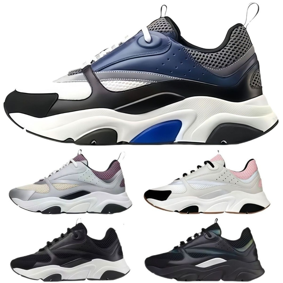 R Luxury Designer Shoes Men Women Chunky Sneakers Retro Dad Shoes, Breathable Mesh Casual Sports Shoes, Multi-Color Platform Trainers for Running Walking Size 36-47