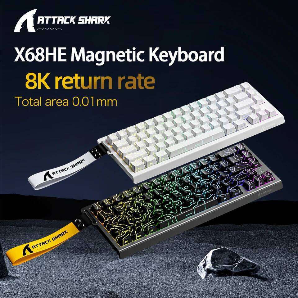 ATTACK SHARK X68HE X68Pro He Magnetic Mechanical Keyboard for Pro Gaming 0.01mm Rapid Trigg 8000Hz SOCD/Rs 0.125ms 128K Rate 26Y0613