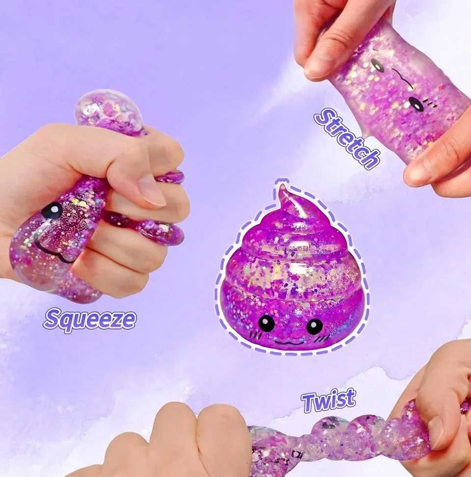 Stress Fun Poop Squishy maltose Ball blind box Glitter Funny Stretch Squeeze stress relief Toys Adults Fools Day Prank Gift M260613 - view 4