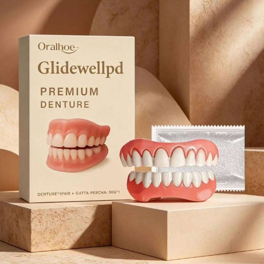 Reusable Denture Set for Aesthetic Smile Enhancement Soft Comfortable Food Grade Silicone Teeth Cover Easy Clean Long Term Use - view 3