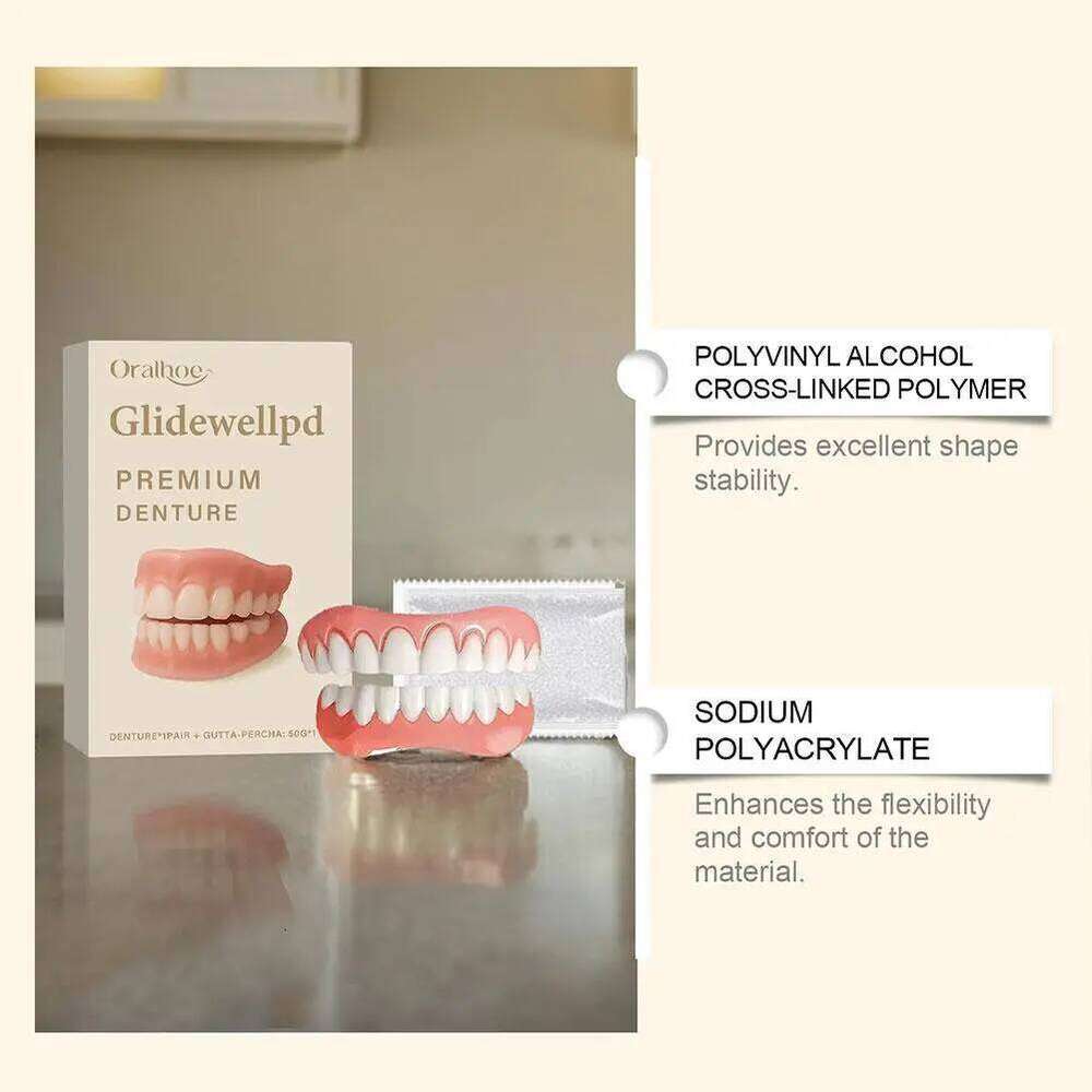 Reusable Denture Set for Aesthetic Smile Enhancement Soft Comfortable Food Grade Silicone Teeth Cover Easy Clean Long Term Use - view 4
