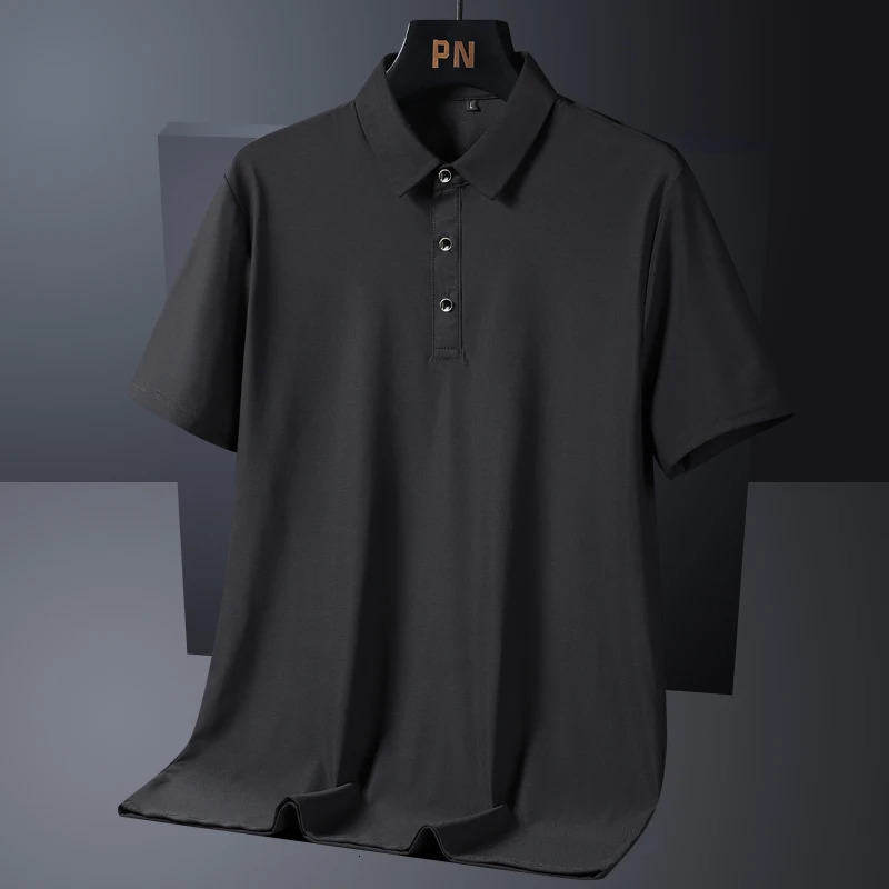 Summer Plus Size 7xl 8xl 9xl Polo Shirt Men Quick Dry Ice Silk Breathable Polo Mens Oversize Business Polo Shirt Clothing 260618CJ - view 5