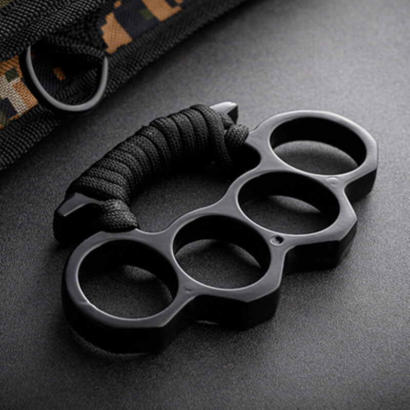 2026 New Metal Brass Knuckle Duster Four Finger Outdoor Fighting Fist Ring Hands Clasp Hand Self-defense Pocket EDC Tools