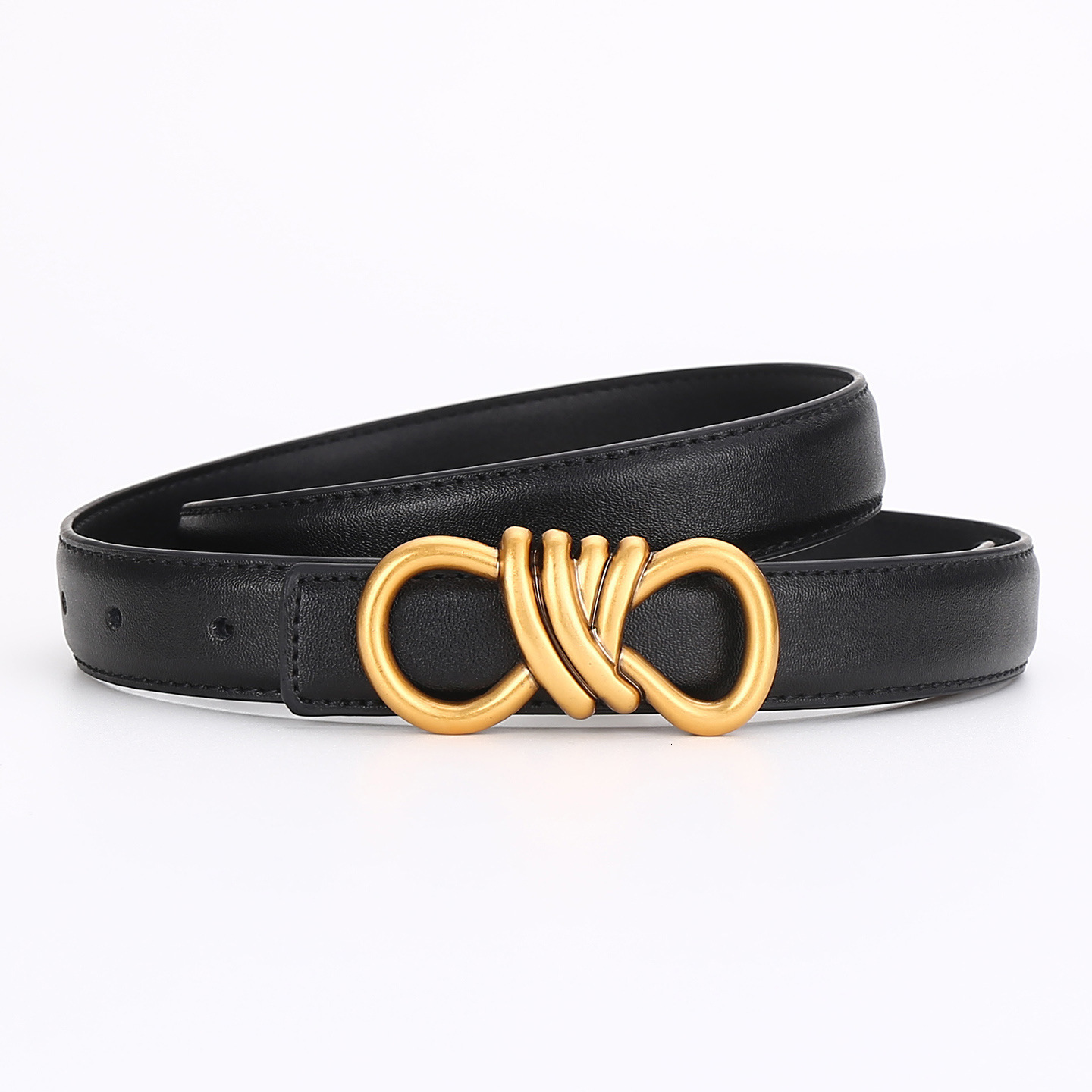 Designer Women Genuine Leather Belt Luxury Gold Metal Buckle Fashion Brand Multi Color All Match Business Commute Jeans Dress Pants Decorative Casual 