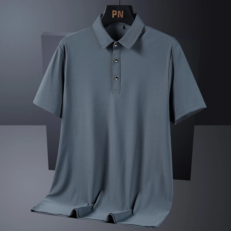 Summer Plus Size 7xl 8xl 9xl Polo Shirt Men Quick Dry Ice Silk Breathable Polo Mens Oversize Business Polo Shirt Clothing 260618CJ - view 6