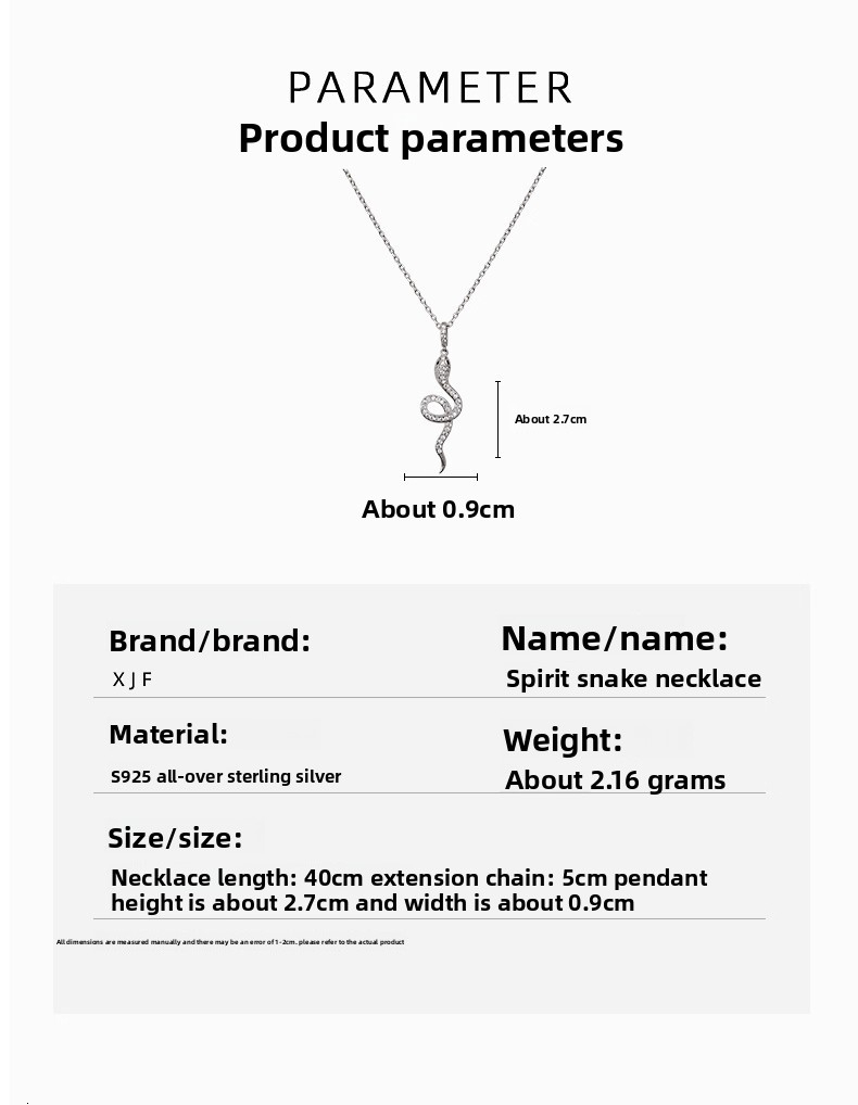 High End Luxury And Elegant Women Designer Necklace Pendant Made Of Titanium Steel That Does Not Fade Korean Style Simple Diamond Studded Snake Patter