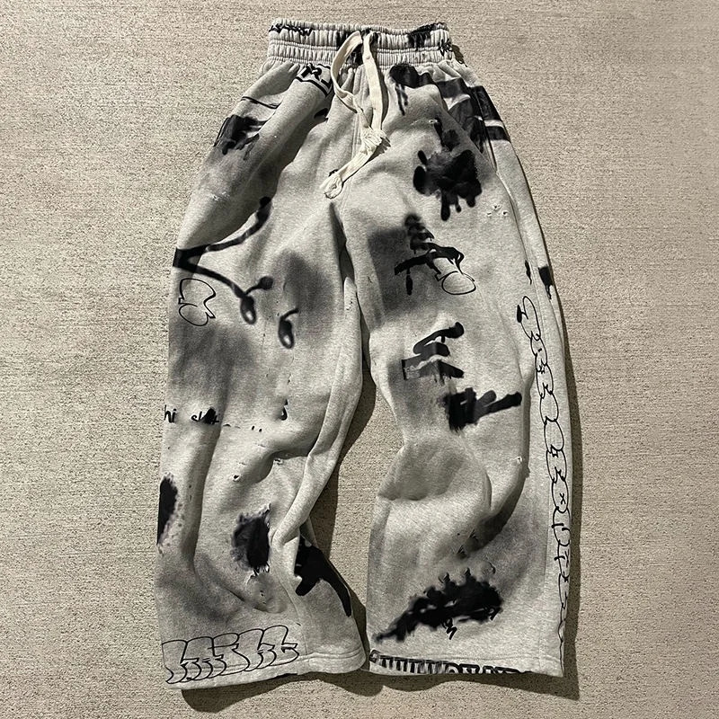 3D printed mesh breathable fashionable casual adult and rens sports pants 260610CJ - view 4