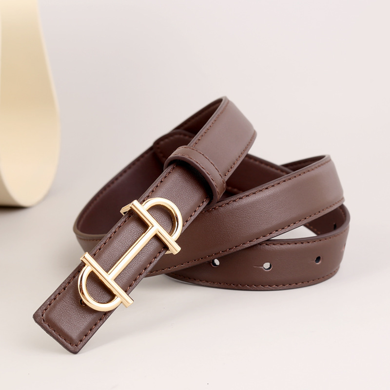 Designer Women Genuine Top Grain Cowhide Leather Belt Luxury French Gold Buckle All Match Casual Trousers Factory Stock Wholesale Ladies Brand Fashion - view 8