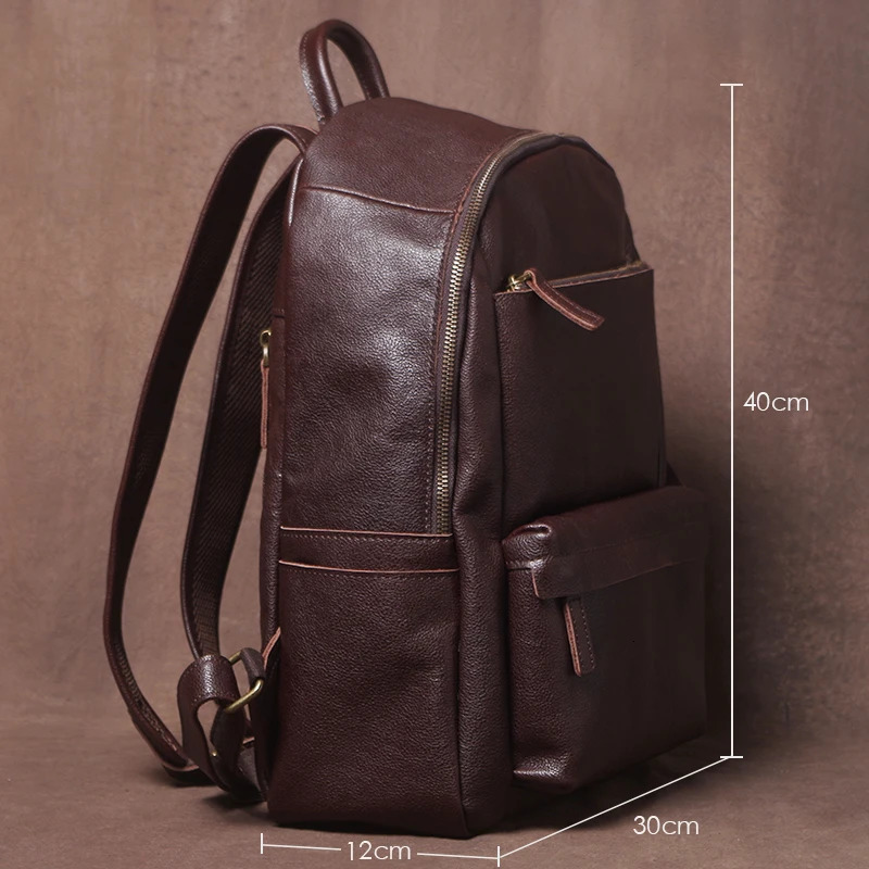 GURO Higher Quality Genuine Leather Backpack Mens Commute Business Travel Bag Women y Cowhide Schoolbag Office Laptop Bags y260615 - view 4