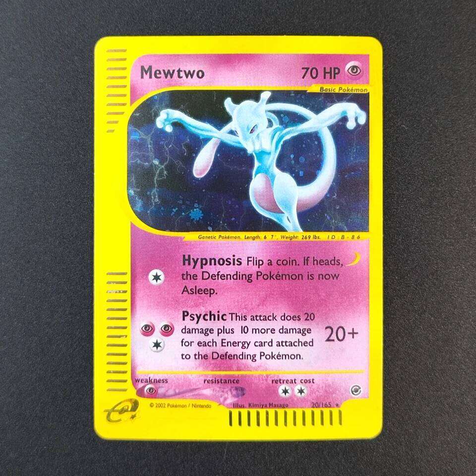 Self Made Proxy PTCG English E Series Mewtwo Charizard Blastoise Gengar Dragonite Mew Celebi Ho-oh Rayquaza Collection Card Toy 26L0615