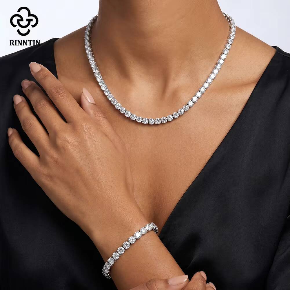 USA Warehouse Fast Shipping Pass Diamond Tester GRA Certified Hip Hop Jewelry Iced Out VVS Moissanite Tennis Chain Necklace - view 4