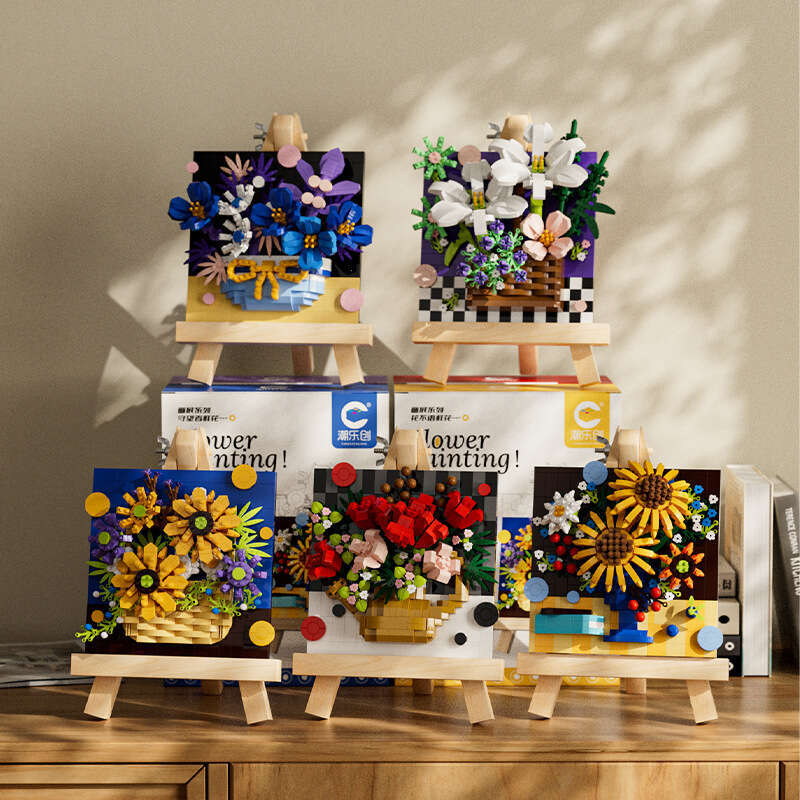 Flower Building Blocks Set, DIY Potted Plant Bouquet Kit for Home Decor - view 5