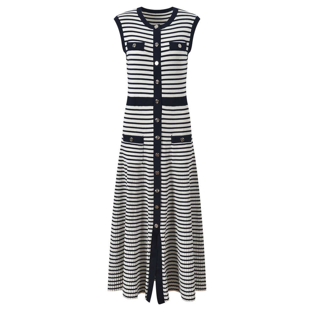 Luxury Designer Maje Women Sleeveless Square Neck Knit A Line Mini Dress Slim Waist Flared Hem Elegant Office Wedding Daily Office Lady - view 8