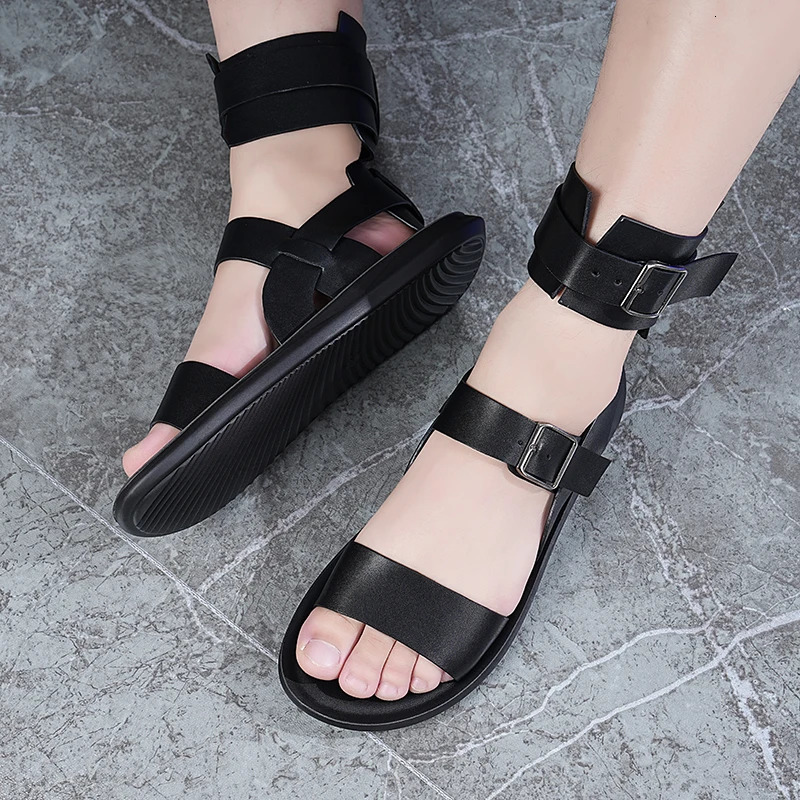 Mens Summer Roman Sandals Outdoor Wear-Resistant Anti-Slip Fashionable British Style Beach Shoes-2530 260625 - view 7