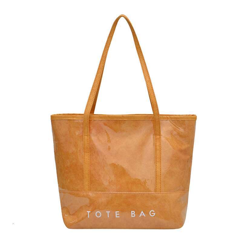 3 2 pcs set Women Summer PVC Transparent Composite Bags Set Shoulder with Purse Waterproof Beach Tote Casual Bag 240730 4