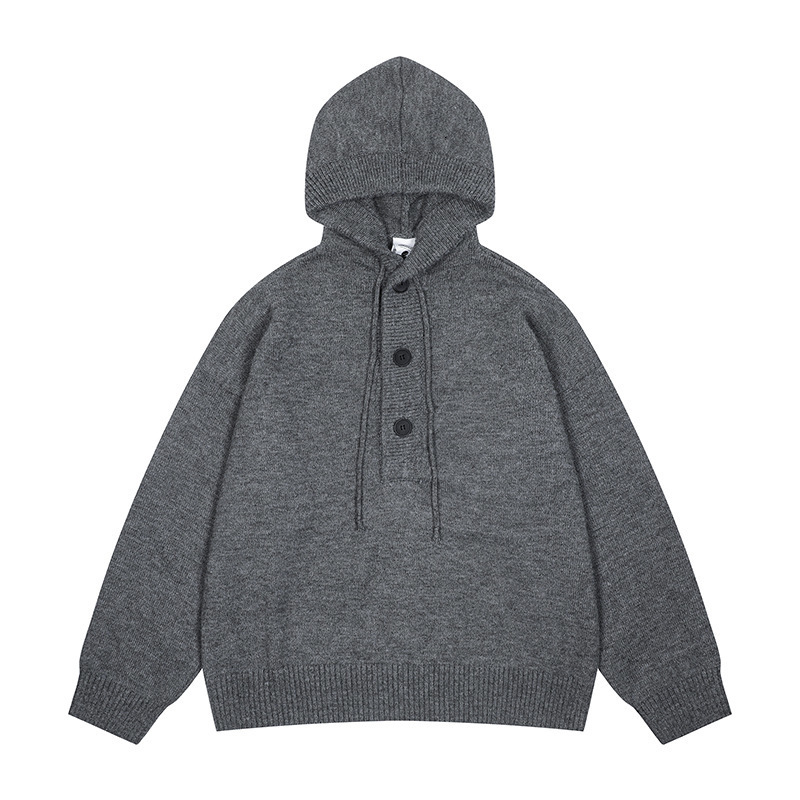 American retro hooded sweater for men and women couple models skull lazy wind print hooded long-sleeved zipper hooded sweater 240821