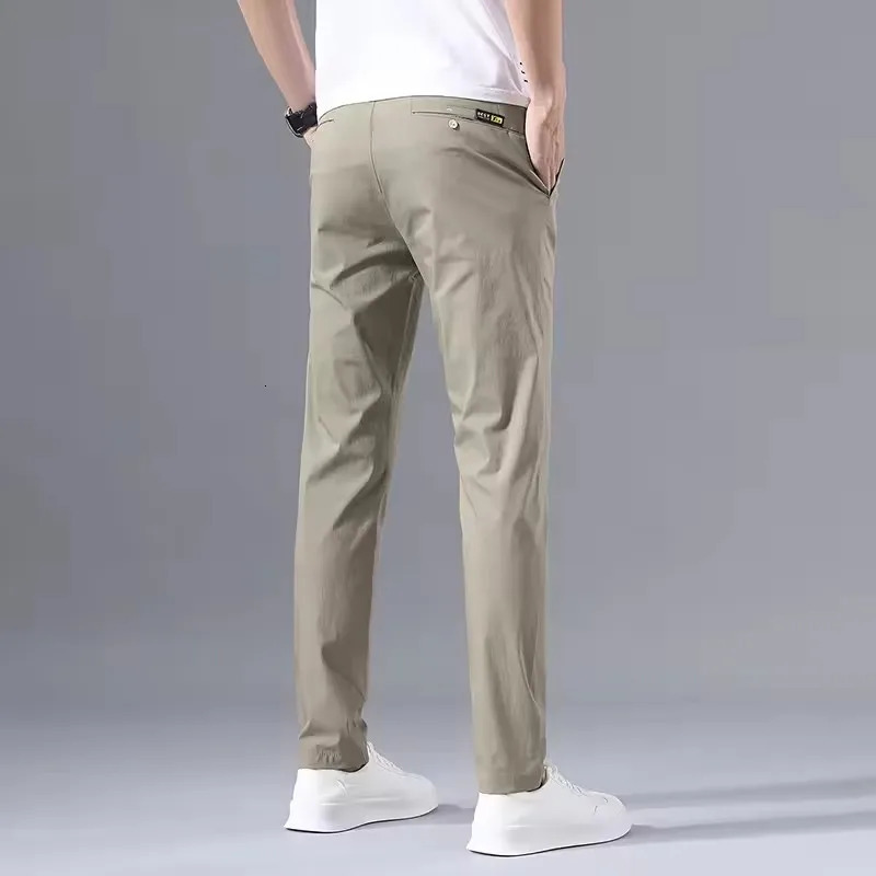 2025 Spring Autumn Thin Slim Men Casual Pants Classic Business Cotton Stretch Golf Trousers Korean Fashion Male Clothing Pants 260615