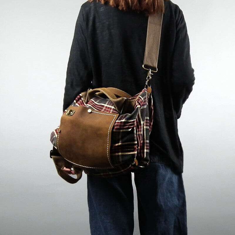 In Stock Bags Factory Handbag Shoulder Women's Dual-use Crossbody Capacity Red Plaid Bag Large dh1798093-JY