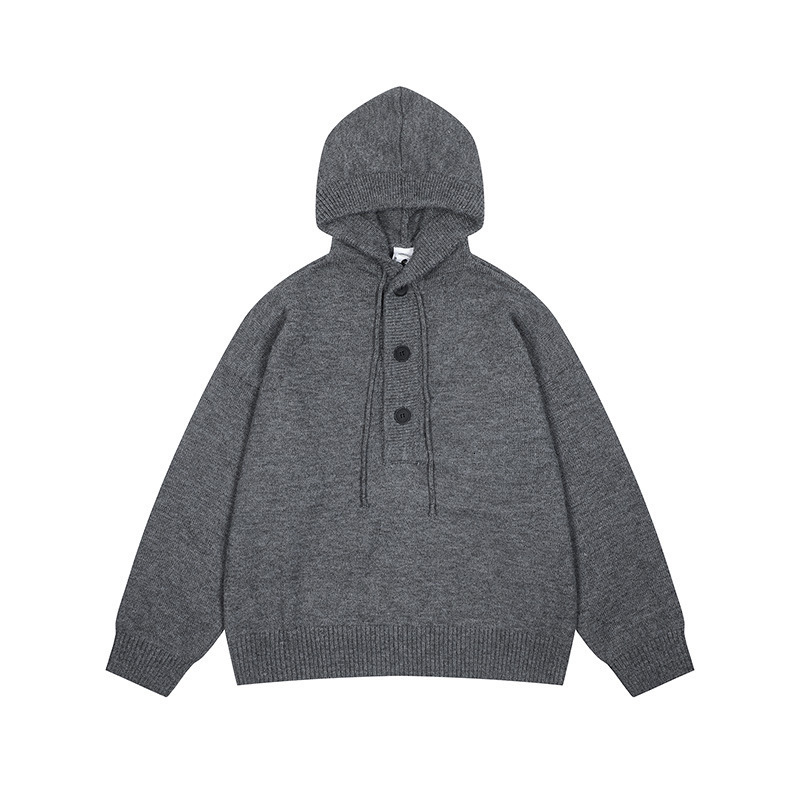 American retro hooded sweater for men and women couple models skull lazy wind print hooded long-sleeved zipper hooded sweater 240821