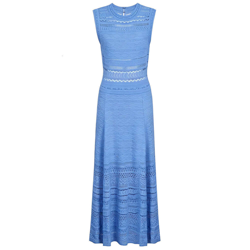Slim Waist Flared Hem Luxury Designer Maje Women Elegant Office Wedding Cocktail Party Outfits Sleeveless Square Neck Knit A Line Mini Dress Bohemian  - view 8