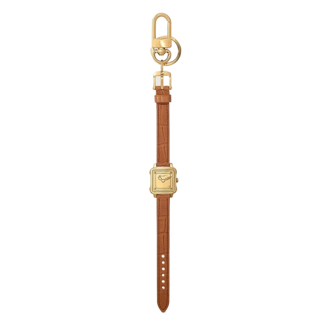 Luxury Designer Watch Shaped Keychain Leather Key Ring for Women Men Premium Alloy Bag Charm Bag Pendant Multifunctional Car Key Holder Fashion Gift