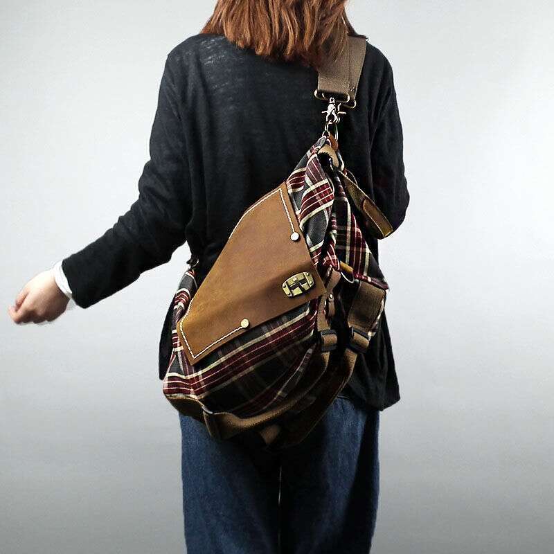 In Stock Bags Factory Handbag Shoulder Women's Dual-use Crossbody Capacity Red Plaid Bag Large dh1798093-JY