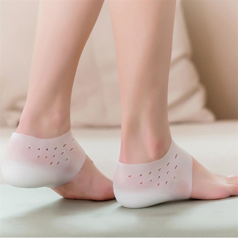 Invisible Height Increases Insole Women Mens Heel Pad Silicone Neutral Orthopedic Foot Massage Elastic Breathable Firm Insole 260625