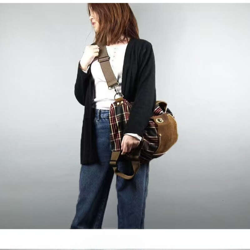 In Stock Bags Factory Handbag Shoulder Women's Dual-use Crossbody Capacity Red Plaid Bag Large dh1798093-JY